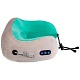 Фото: Дорожная подушка-подголовник для шеи с завязками Bradex, серо-зеленая - вид 2