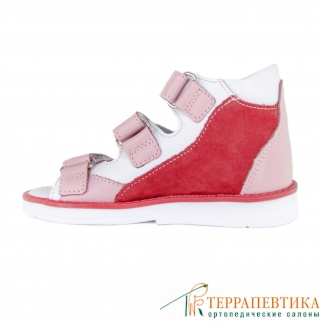 Фото: Ортопедические сандалии ORTHOBOOM 25057-07 красный-розовый-белый