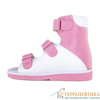 Фото: Ортопедические ботинки летние ORTHOBOOM 71497-1 бело-розовый