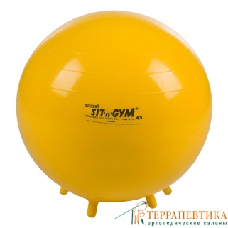 Фото: Мяч гимнастический Gymnic Sit 'n' Gym 45 см желтый
