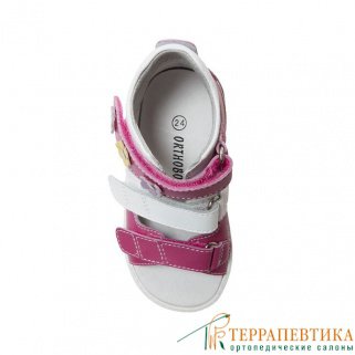 Фото: Ортопедические сандалии летние арт.43397-4 бело-розовый