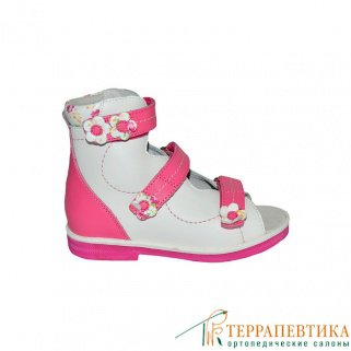 Фото: Ортопедические ботинки летние арт.71497-2 бело-розовый