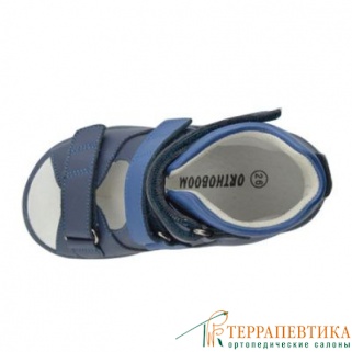 Фото: Ортопедические сандалии ORTHOBOOM 71057-07 темно-синий с васильком